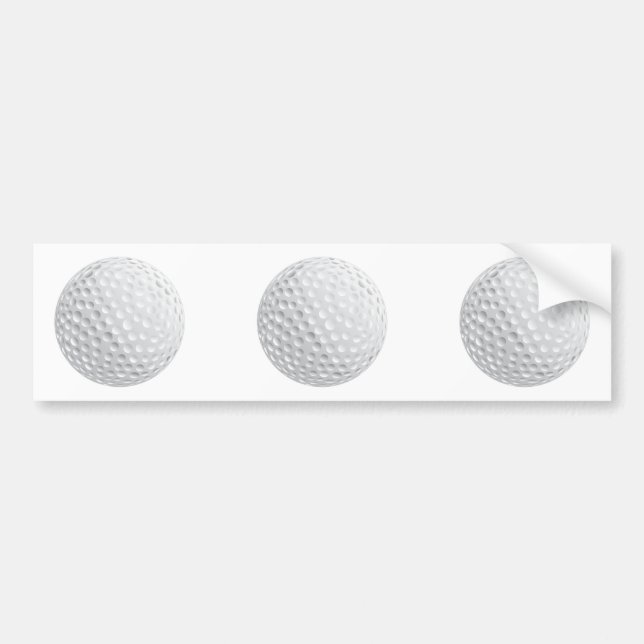golf ball vector graphic bumper sticker (Front)