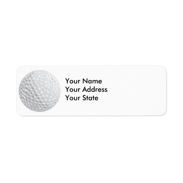 golf ball vector graphic label (Front)