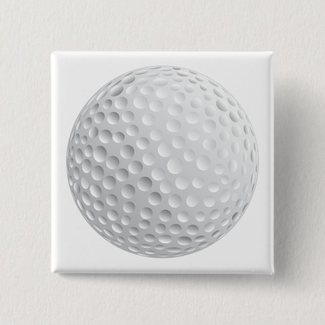 golf ball vector graphic pinback button (Front)