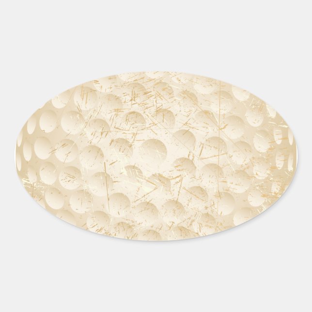 golf ball vintage oval sticker (Front)