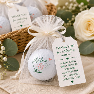 Golf Ball Wedding Favor Tag Thank You Keepsake G