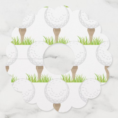 Golf Ball Wine Glass Tag