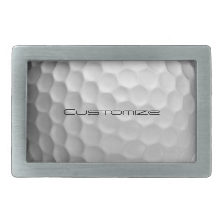 Golf Ball With Custom Text Belt Buckle