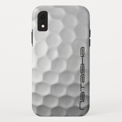 Golf Ball with Custom Text iPhone XR Case
