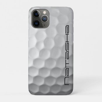Golf Ball With Custom Text Iphone 11 Pro Case by FlowstoneGraphics at Zazzle