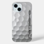 Golf Ball With Custom Text Iphone 15 Case at Zazzle