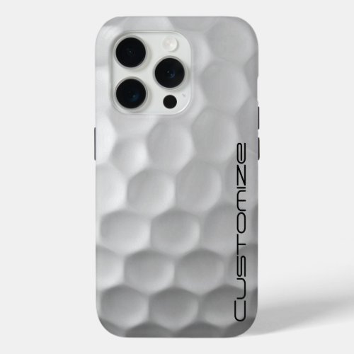 Golf Ball with Custom Text iPhone 15 Pro Case