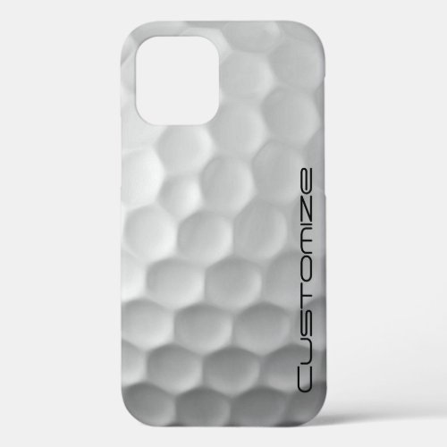 Golf Ball with Custom Text iPhone 12 Case