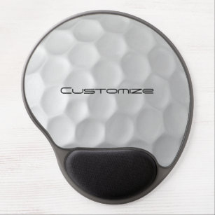 Golf Ball with Custom Text Gel Mouse Pad