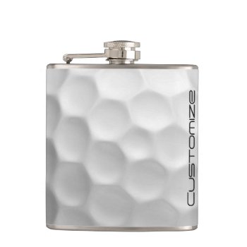 Golf Ball With Custom Text Hip Flask by FlowstoneGraphics at Zazzle