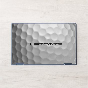 Golf Ball With Custom Text Hp Laptop Skin by FlowstoneGraphics at Zazzle