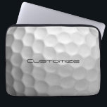 Golf Ball with Custom Text Laptop Sleeve<br><div class="desc">Customize this Golf Ball image with Text of your choosing.  Unique design for the casual golfer to the professional at Heart. Classy and unique,  this will surely impress your golfing buddies at the next tournament.</div>