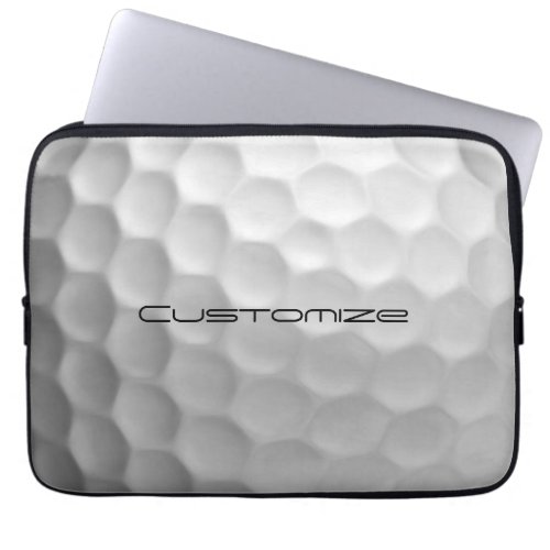 Golf Ball with Custom Text Laptop Sleeve