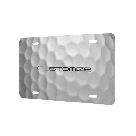 Golf Ball With Custom Text License Plate