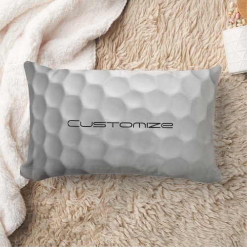 Golf Ball with Custom Text Lumbar Pillow