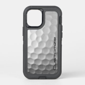 Golf Ball With Custom Text Otterbox Defender Iphone 12 Mini Case by FlowstoneGraphics at Zazzle