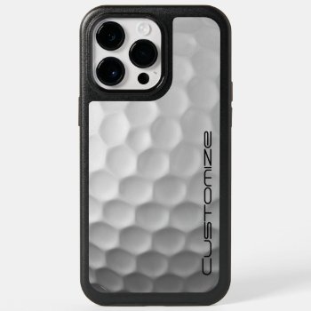 Golf Ball With Custom Text Otterbox Iphone 14 Pro Max Case by FlowstoneGraphics at Zazzle