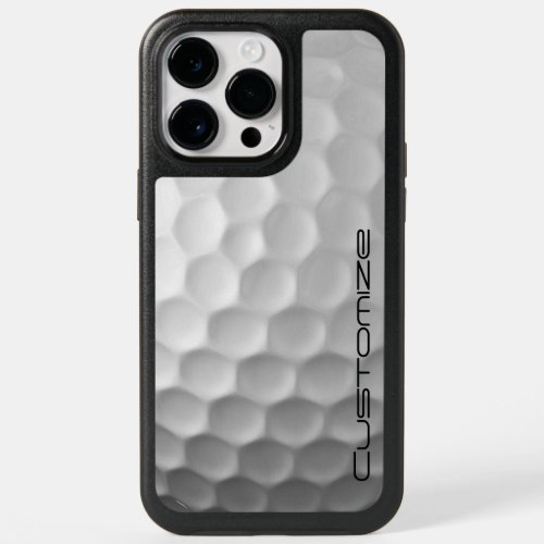 Golf Ball with Custom Text OtterBox iPhone 14 Pro Max Case