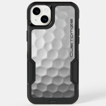 Golf Ball With Custom Text Otterbox Iphone 14 Plus Case by FlowstoneGraphics at Zazzle