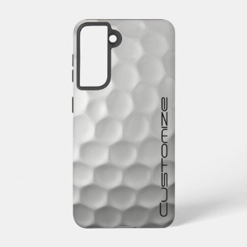 Golf Ball With Custom Text Samsung Galaxy S21 Case by FlowstoneGraphics at Zazzle
