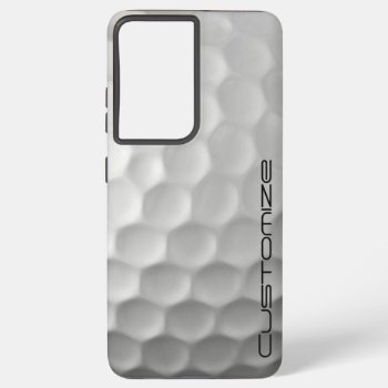 Golf Ball With Custom Text Samsung Galaxy S21  Case by FlowstoneGraphics at Zazzle