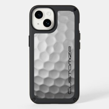 Golf Ball With Custom Text Speck Iphone 14 Case by FlowstoneGraphics at Zazzle
