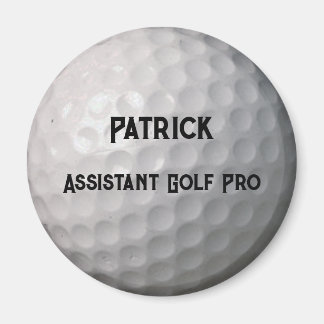 Golf Ball with Dimples Personalized Name Title Magnet