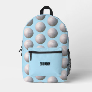Golf Ball with Dimples Personalized Printed Backpack