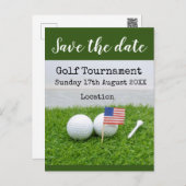 Golf ball with flag of America on green grass Postcard (Front/Back)