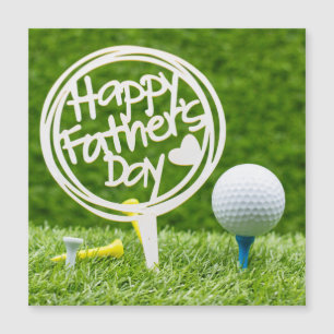 Golf ball with Happy Father's Day sign on green C