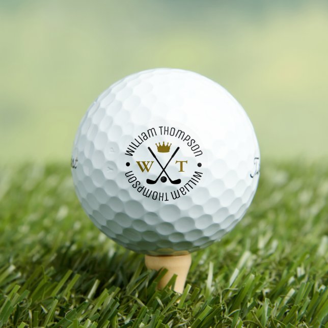 Golf Ball with Monogram for King Golfer (Insitu Tee)