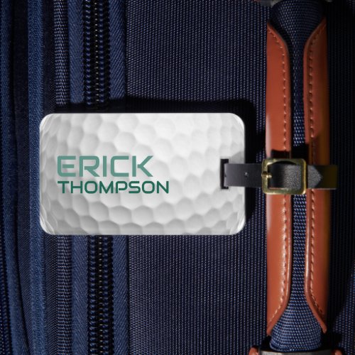 Golf Ball with Name Luggage Tag