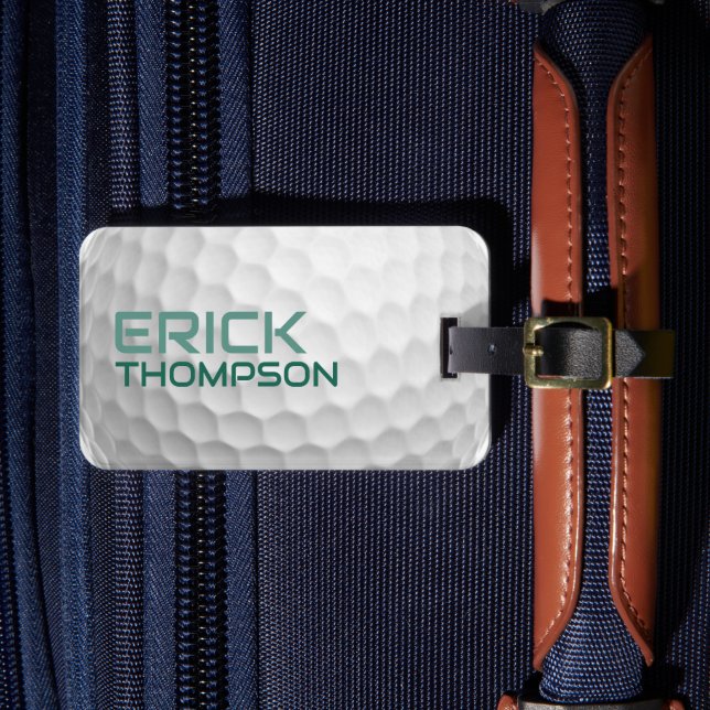 Golf Ball with Name Luggage Tag (Front Insitu 4)