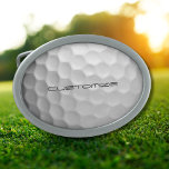 Golf Ball with Personalized Text Belt Buckle<br><div class="desc">Unique design for the casual golfer to the professional at Heart. Classy and unique,  this will surely impress your golfing buddies at the next tournament or gathering. Customize this Golf Ball with Text of your choosing.</div>