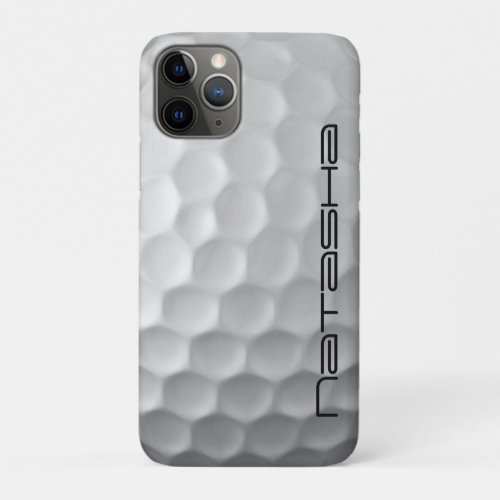 Golf Ball with Personalized Text iPhone 11 Pro Case