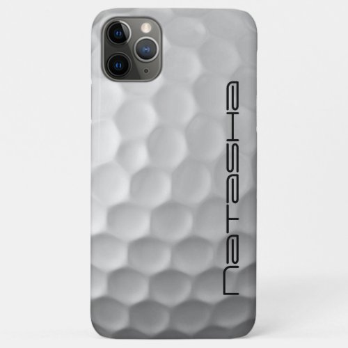 Golf Ball with Personalized Text iPhone 11 Pro Max Case