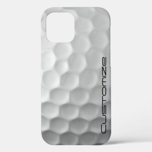 Golf Ball with Personalized Text iPhone 12 Case