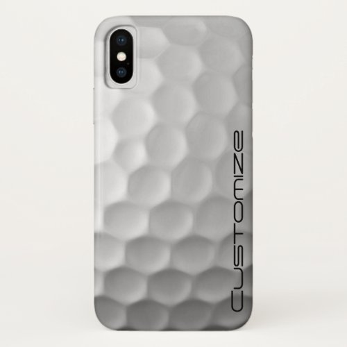 Golf Ball with Personalized Text iPhone XS Case