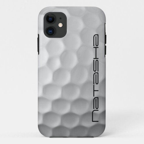 Golf Ball with Personalized Text iPhone 11 Case