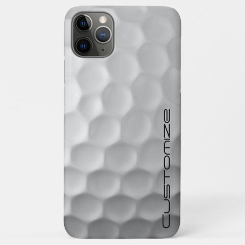 Golf Ball with Personalized Text iPhone 11 Pro Max Case