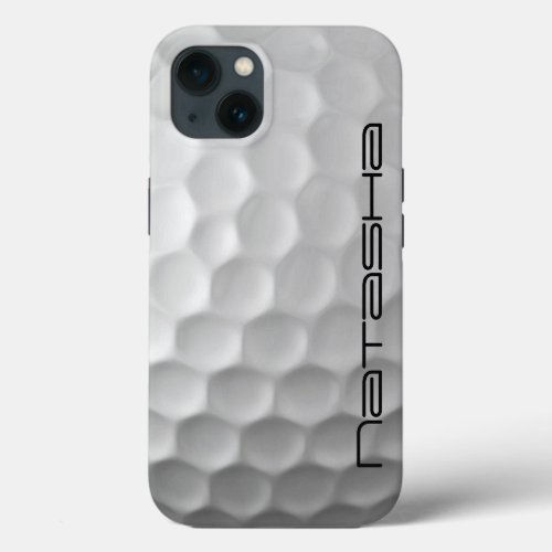 Golf Ball with Personalized Text iPhone 13 Case