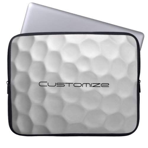 Golf Ball with Personalized Text Laptop Sleeve