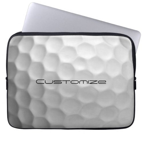 Golf Ball with Personalized Text Laptop Sleeve