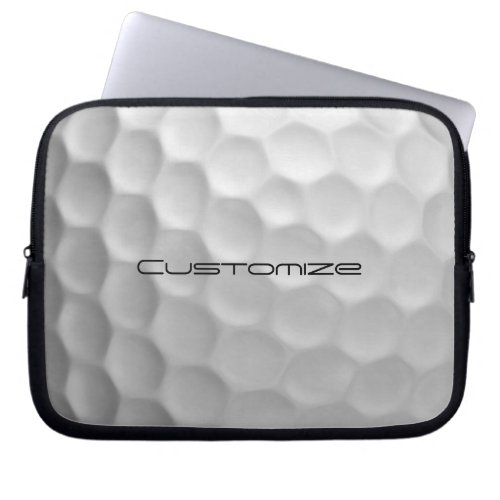 Golf Ball with Personalized Text Laptop Sleeve