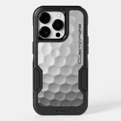 Golf Ball with Personalized Text OtterBox iPhone 14 Pro Case