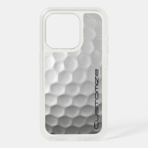 Golf Ball with Personalized Text iPhone 15 Pro Case