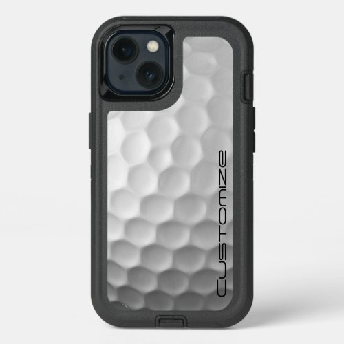 Golf Ball with Personalized Text iPhone 13 Case