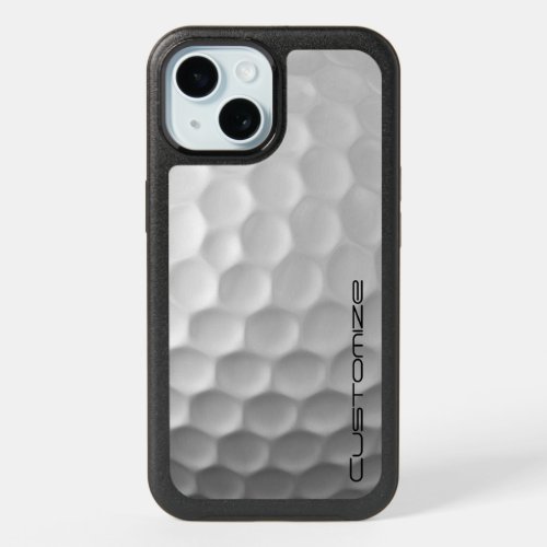 Golf Ball with Personalized Text iPhone 15 Case