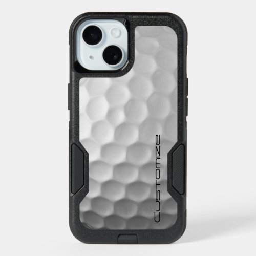 Golf Ball with Personalized Text iPhone 15 Case