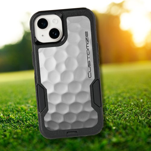 Golf Ball with Personalized Text OtterBox iPhone 14 Case